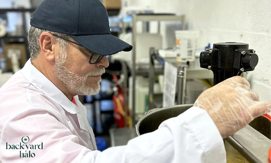 Dr. Joshua Padron working in the formula