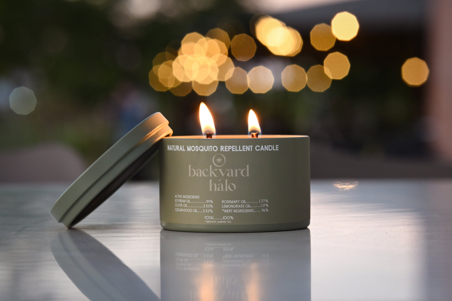 100% Beeswax Mosquito Repellent Candle